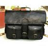 Messenger Shoulder Laptop Briefcase Travel Bag Men Black Leather Vintage