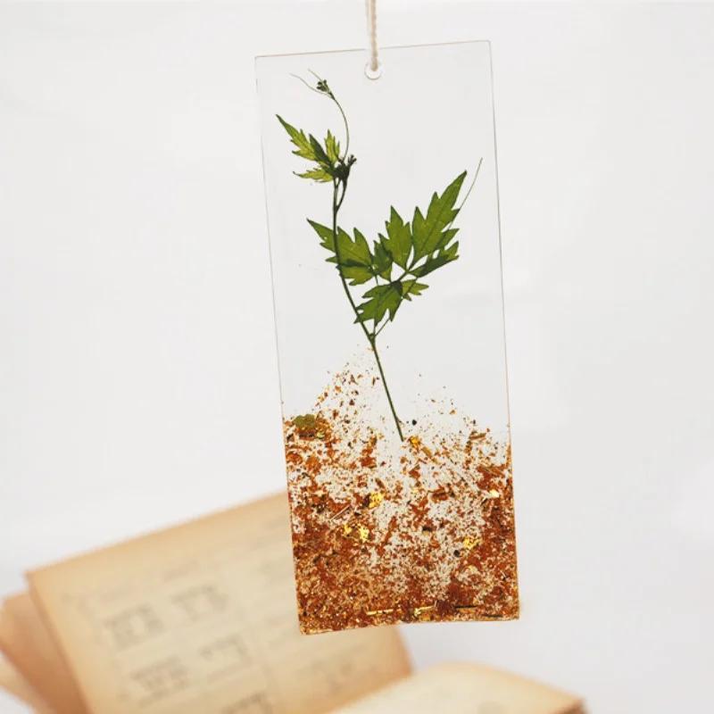 Сделай сам Резина Кристалл Эпоксидная закладка Тег Волна Прямоугольная закладка Зеркало Силиконовая форма для УФ Эпоксидной смолы Литьевая форма