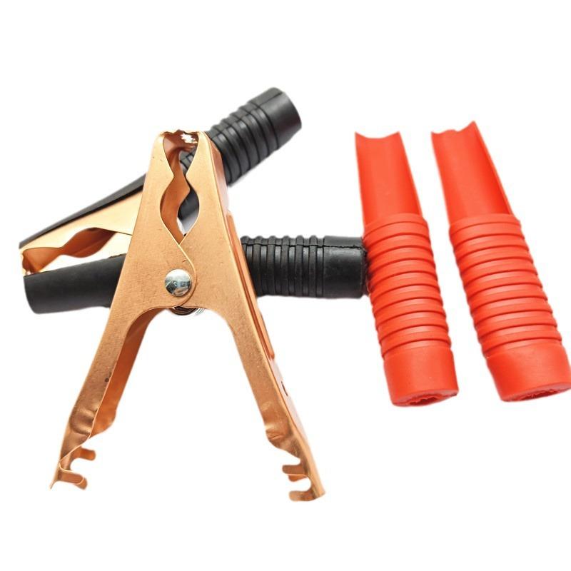 4/6pcs 100A All Inclusive Copper Plated 90mm Long Crocodile Clip Car Battery Red and Black Clip
