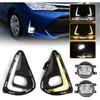 Автомобильный дневной ходовой огонь Белый ДХО Для Toyota Corolla Axio 2018 2019 2020 2021 Желтый Поворотник Светодиодная противотуманная фара 12 В(DRL)