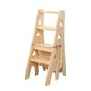 Многофункциональная складная подставка для ног и стул-лестница из массива дерева