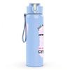 1PC Girl Bow Gymnastics Sport Slogan Print 750ml Color Plastic Sports Water Bottle Leakproof Flip Straw Lid Suitable for Sports Office Home Use