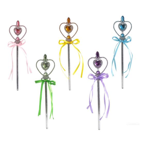 Волшебные палочки в форме сердца для детей, девочек, аксессуары для нарядов принцесс, волшебная палочка феи с искусственным кристаллом для рождественской вечеринки, Хэллоуина, костюма для косплея