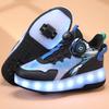 Boys/girls Two-wheel Dual-purpose Roller Skates Double Row Heely Shoes Roller Skates Luminous Sports Shoes Rechargeable