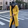 Women Knitting Cardigan Hooded Long Sleeve Solid Color Casual Top Loose Fit