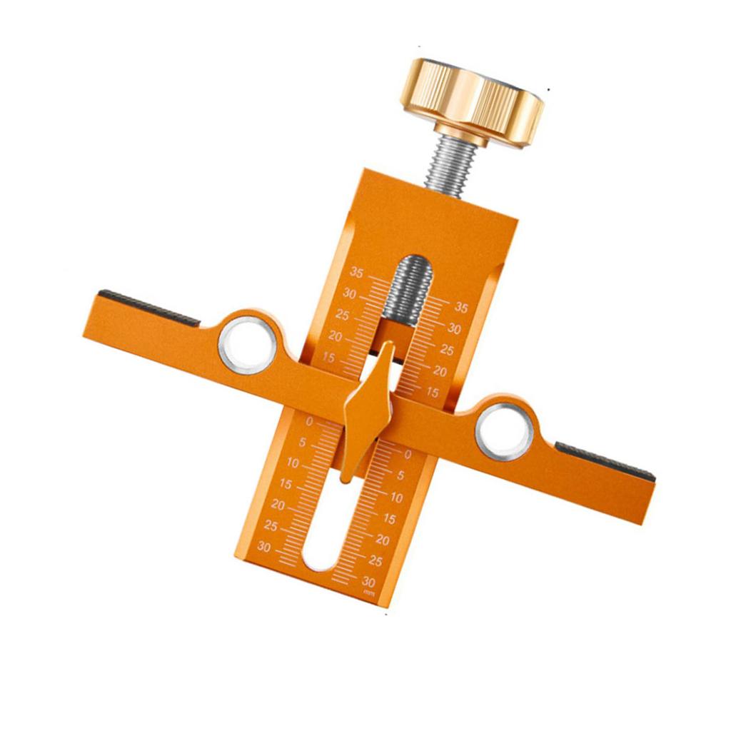 Cabinet Door Mounting Jig Aluminium Alloy Installation Positioner with 6 8 10mm Drill Bits Woodworking Multi Functional Position Tool
