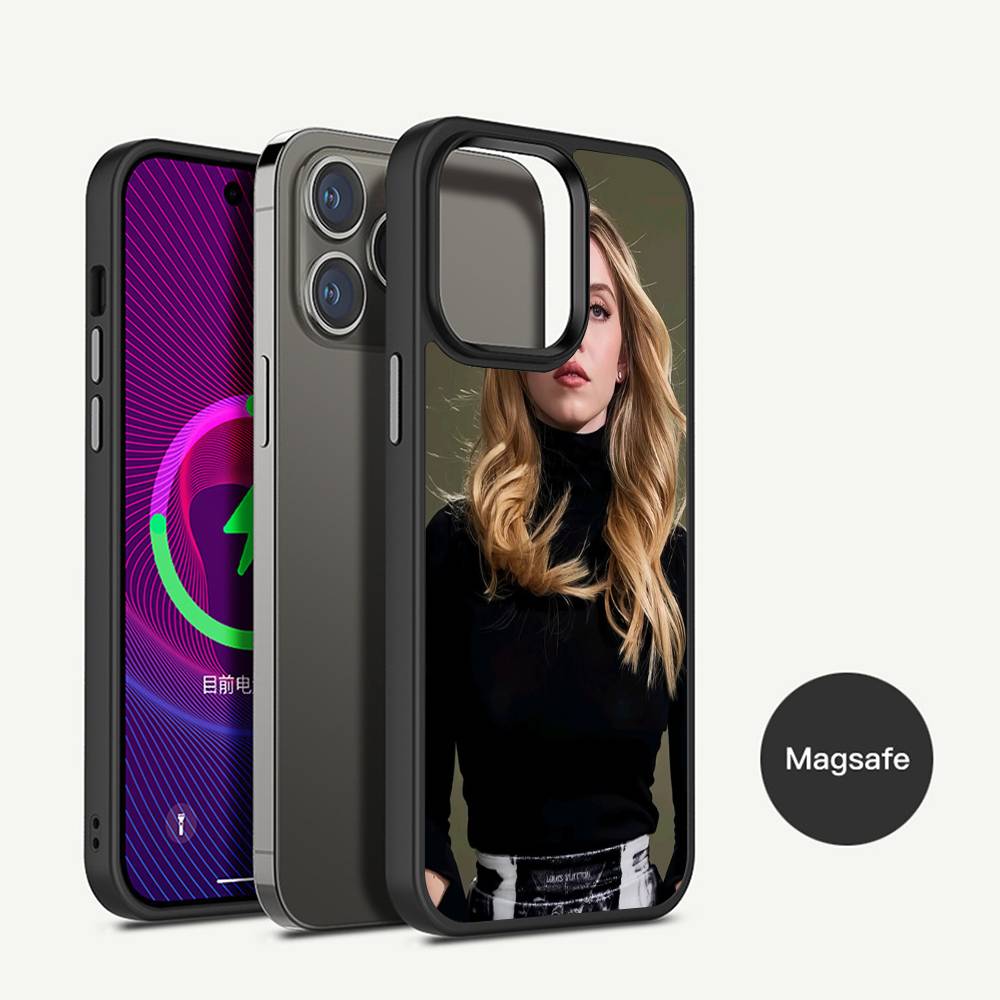 Sydney S-Sweeney Phone Case Magnetic Case For IPhone 16 14 13 12 11 15 Pro Max Plus For Magsafe Wireless Charge Cover