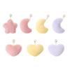 Creative Gift Moon Pattern Heart Plush Pillow Pink Color PP Cotton Soft Pillow Soft Star Shape Stuffed Pillow for Birthday