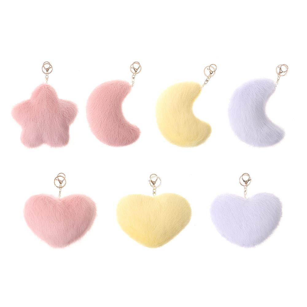 Creative Gift Moon Pattern Heart Plush Pillow Pink Color PP Cotton Soft Pillow Soft Star Shape Stuffed Pillow for Birthday