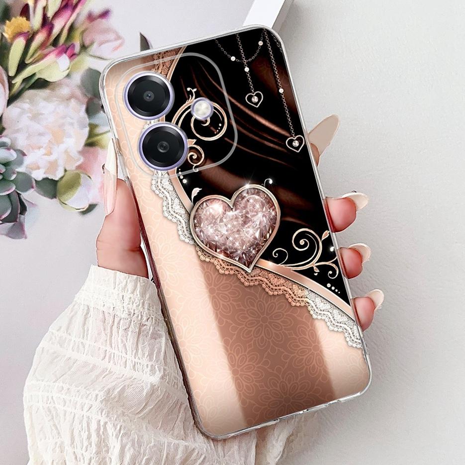 Чехол для Oppo A3 A3x 4G CPH2641 Роскошный Модный Расписной Чехол Прозрачный Силиконовый Чехол для Телефона Для Oppo A3x OppoA3 OppoA3x 4G Мягкий Чехол