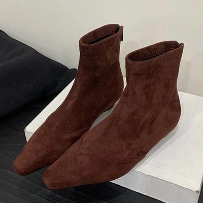 Модные Eilyken Осень Зима Мода Острый Носок Женские Ботильоны на Молнии Панк Низкий Каблук Повседневная Банкетная Обувь