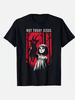 Men'S Gothic Not Today Satanist T-Shirt Black Satanic Goat & Demon 666 Design, High-Stretch Retro Ro