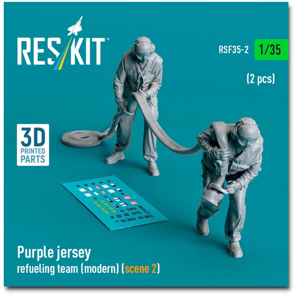 Reskit Aircraft Carrier Aviation Mechanic Refueler Type 2 3D Printer Resin Kit 1/35 (2 pieces) RSKF35-0002 (Airplane)