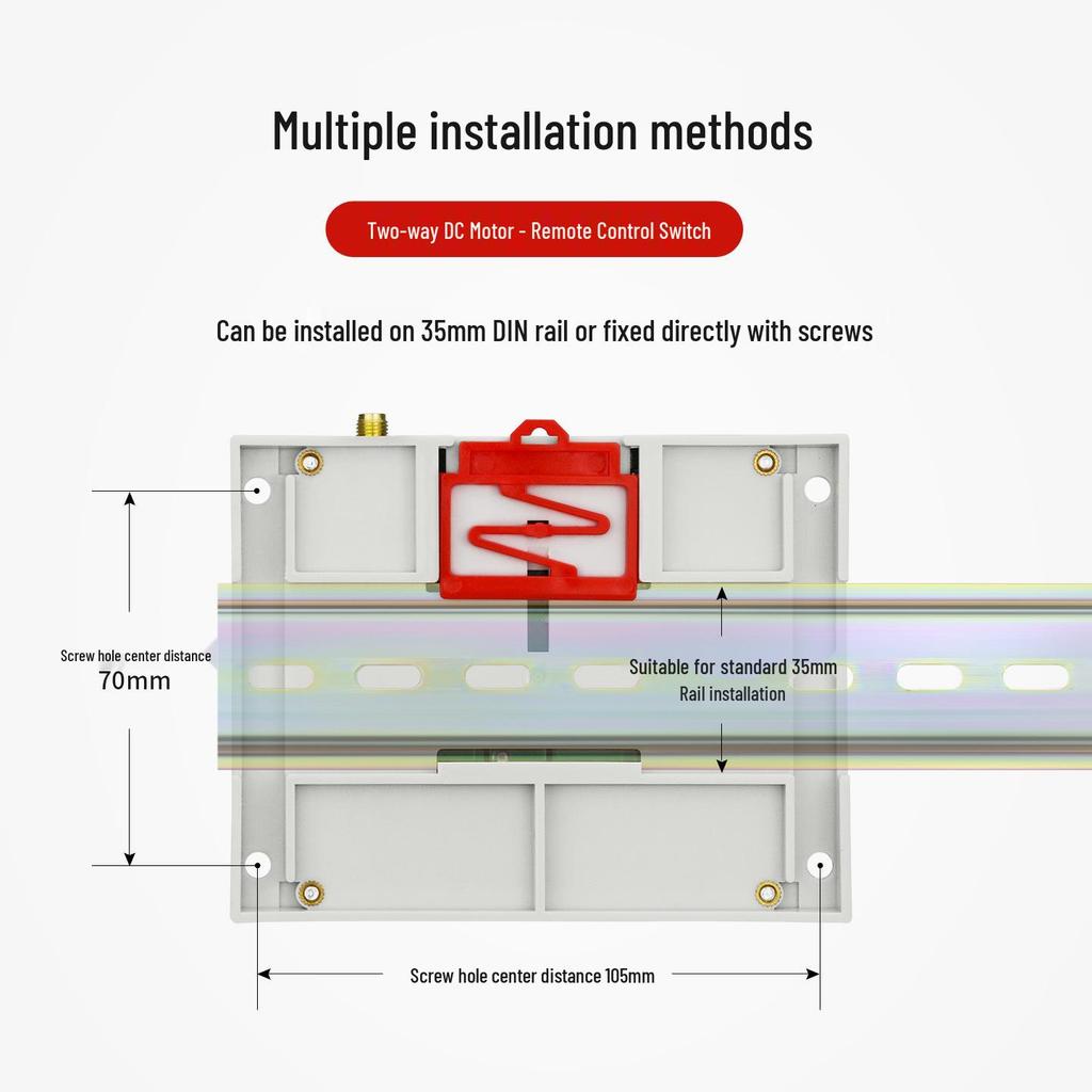 Dual-Direction Remote Control Switch for 12V-48V Motors: Forward/Reverse & Boom Barrier Operation
