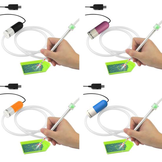 Вакуумная ручка для алмазного искусства Электрический инструмент для нанесения алмазов Без воска Питание от USB Алмазное искусство