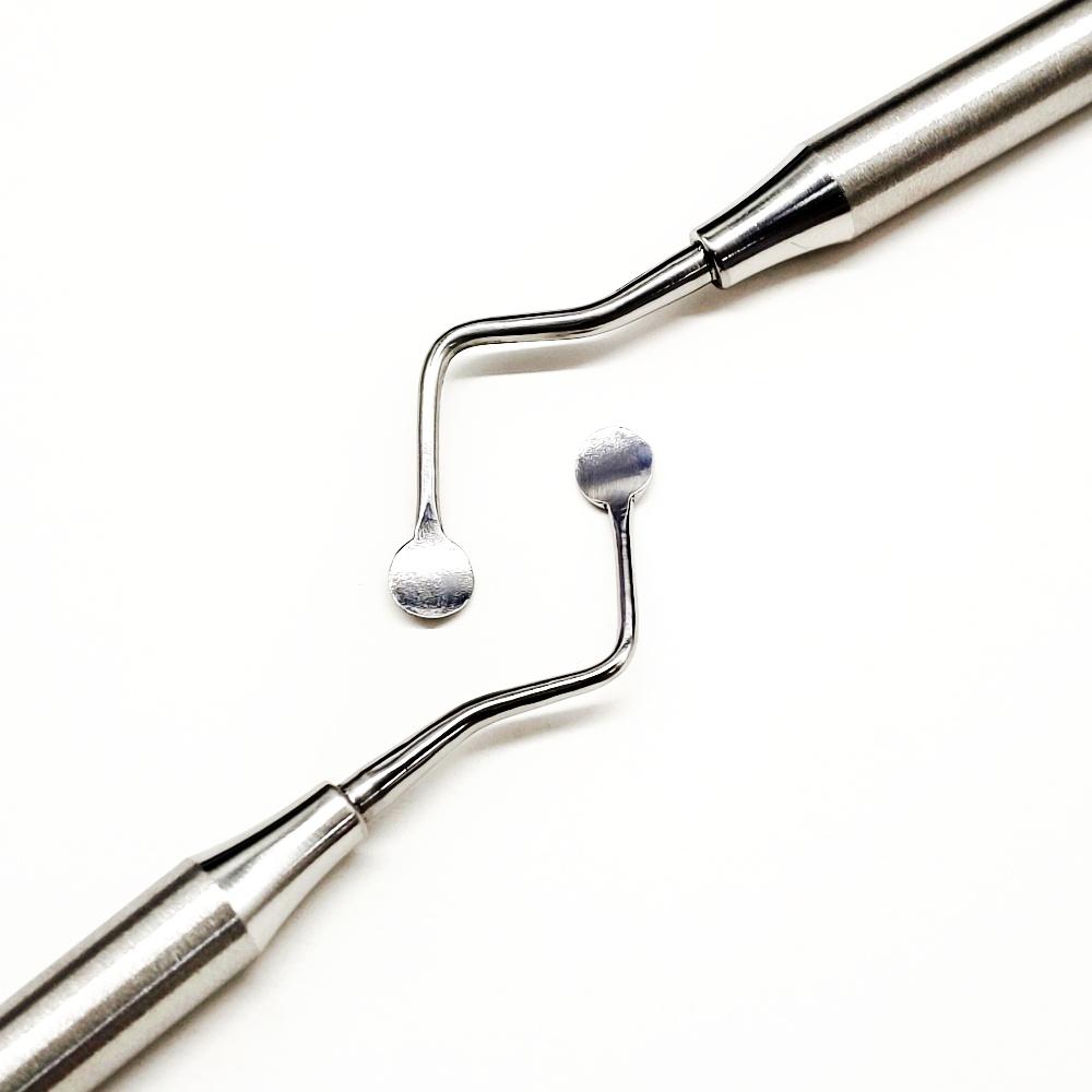 Зубной имплантат, хирургический экскаватор, ложка 4 мм/6 мм, уход за полостью рта, восстановительный инструмент для полости рта, хирургические инструменты с круглым наконечником, двойные концы