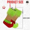 Christmas Stocking Elf Style Colorful Striped Christmas Decoration Elf Stocking Xmas Gift Festive Stocking Holiday Decor