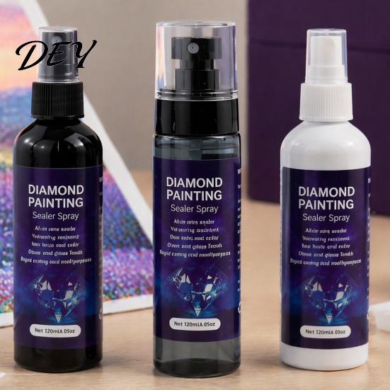 Защитный спрей-герметик для готовых работ 'Art Preserver Diamond Sealer Spray', Быстросохнущий, Стойкий, Прозрачный, Защитный клей, Усиливает блеск, Быстросохнущий клей для DIY