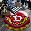 SG Dynamo Dresden logo pattern round rug,Carpet Rug for Living Room Bedroom Playroom ,Non-slip Floor Mat,Holiday Gifts and Birthday Gifts.