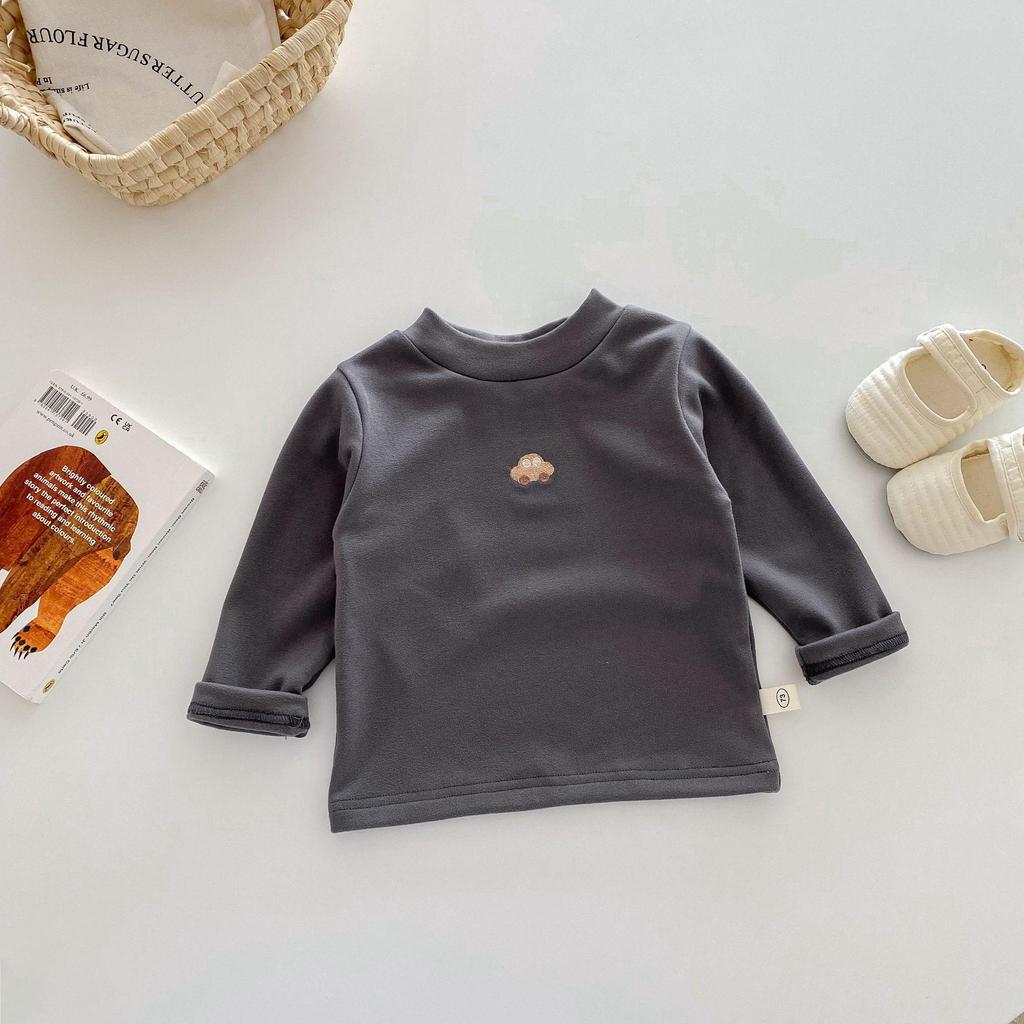 Children's Winter Cartoon Base Layer Outfit, Ages 0-5, Fashionable Korean Innerwear for Boys and Girls, Model AY648.