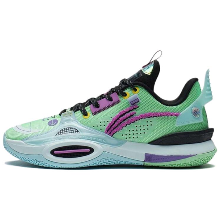 Li Ning Wade All City 10 Простые Удобные Прочные Дышащие Низкие Баскетбольные Кроссовки Мужские Зеленые ABAS009-54