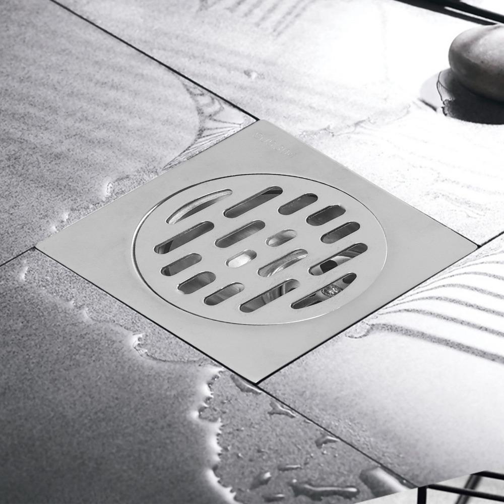 304 Stainless Steel Floor Drain Self Sealing Shower Drain Durable Floor Strainer  Hotel
