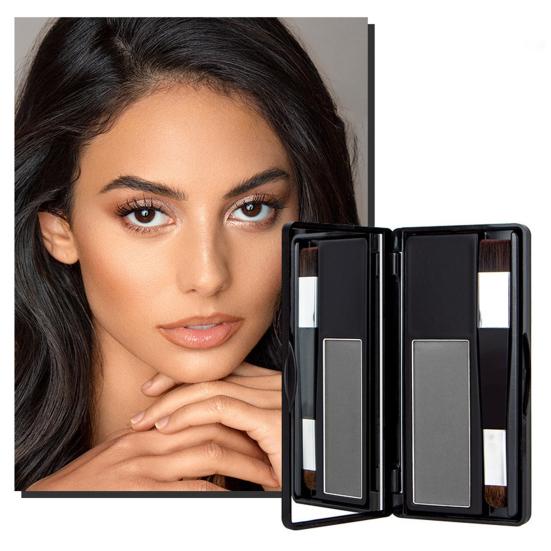 8G Hairline Cream with Mirror Brush Waterproof Sweat-proof Root Touch Up Hair Powder Men Women Instantly Thin Eyebrow Beard