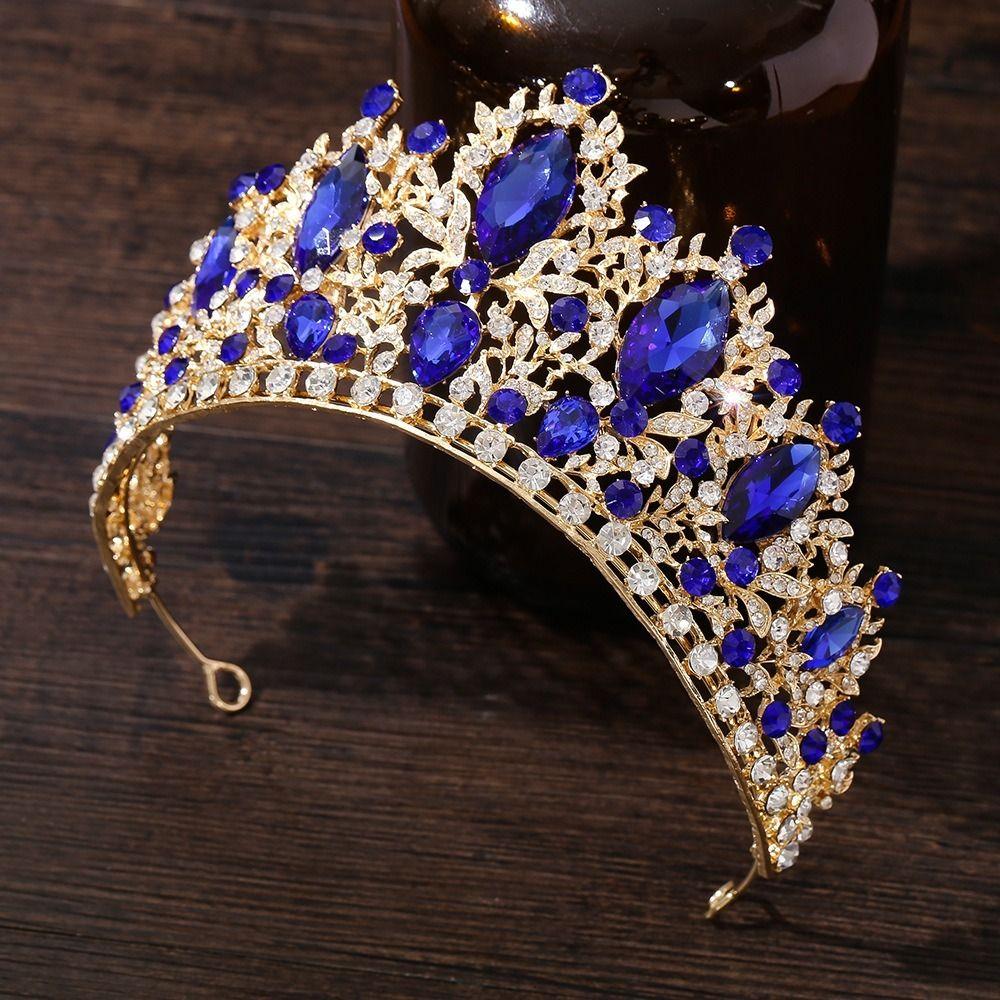 Water Drop Shape Tiara Hair Crown Rhinestone Bridal Wedding Crown Hair Accessories Party Event