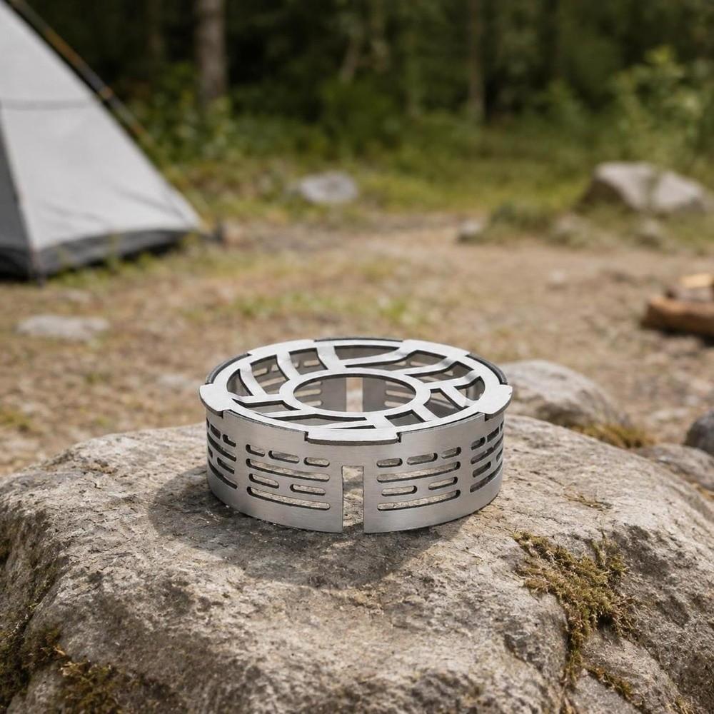 Burner Stand Windproof Heat Shield 201 Stainless Steel Outdoor Cooking Guard Hiking