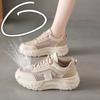 Women's Shoes New Versatile Single Mesh Sneakers Students Platform Dad Shoes Summer Hollow Out Maternity Shoes