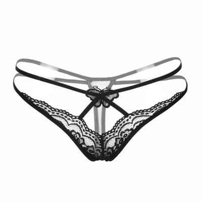 Личность Hotwife String Сексуальное женское белье Стринги для женщин Прозрачное кружевное нижнее белье Бикини Цветок Бабочка Трусы