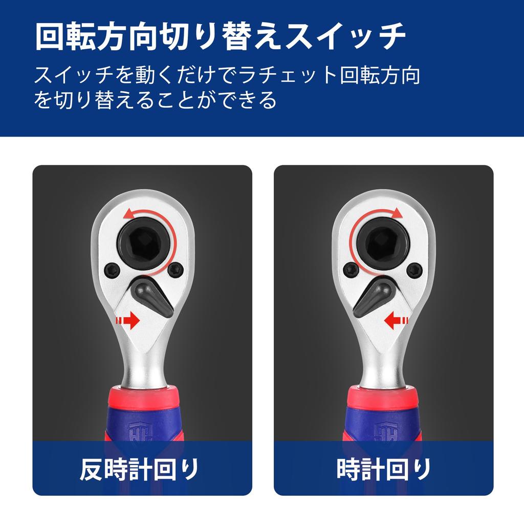 WORKPRO Socket Wrench Bit Ratchet Ratchet Wrench and Ratchet Handle Set with Extension Bit and Storage Case for DIY Bicycle and Garage Use 42-Piece