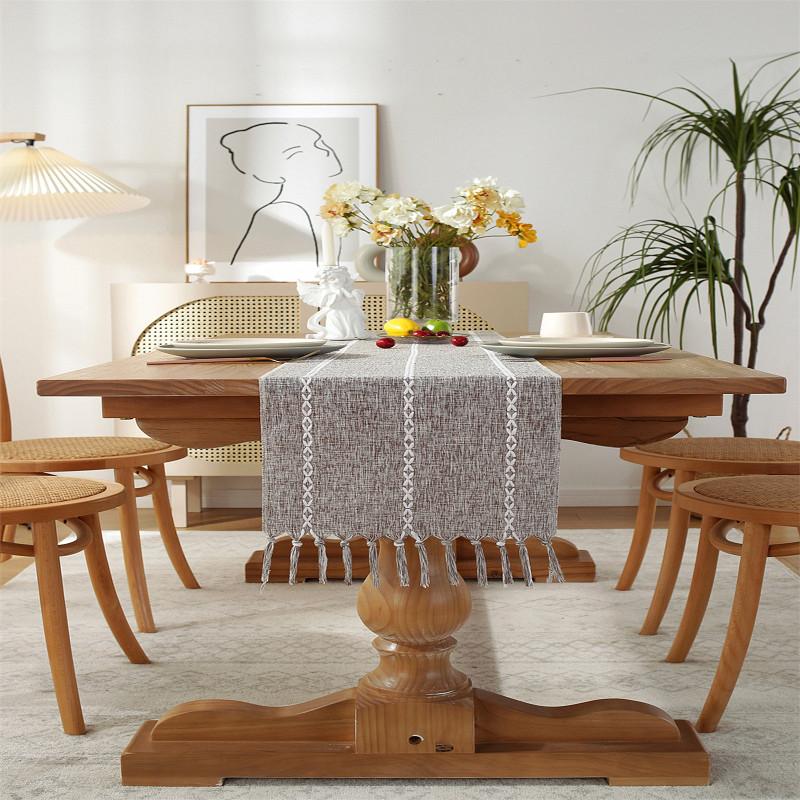 Скатерти ручной работы в деревенском стиле, чехол для стола с кисточками для свадьбы, свадьбы, ребенка