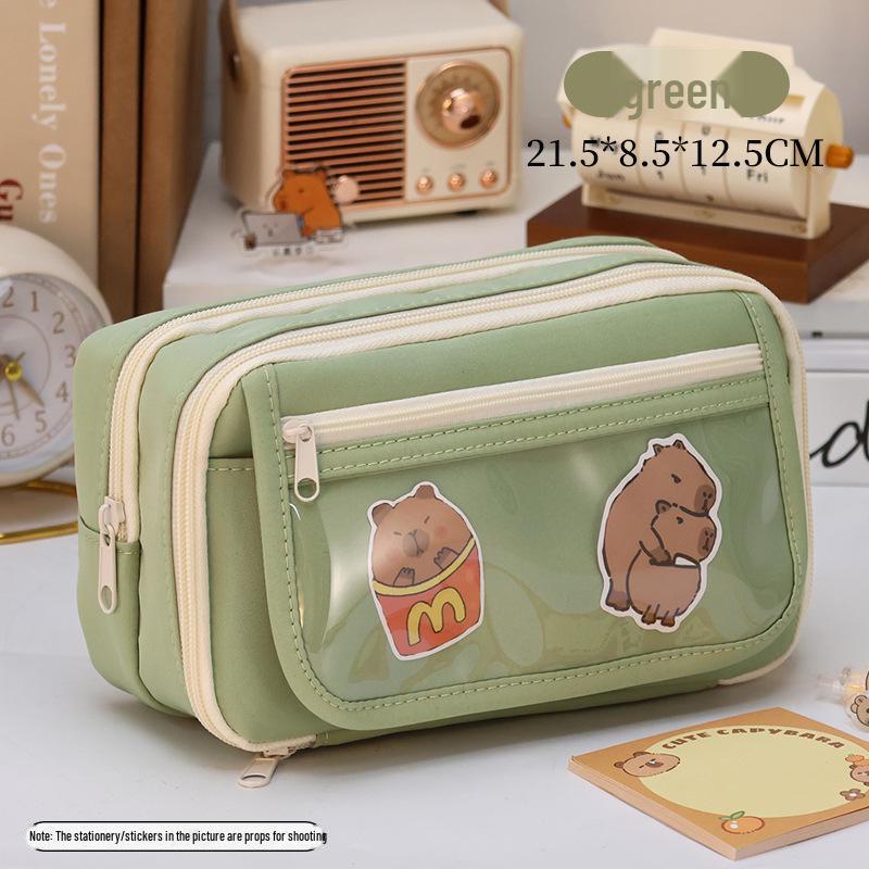 Вместительный пенал для учеников младших классов с простым корейским дизайном, идеально подходит для девочек.