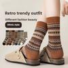 Женские осенне-зимние ретро спортивные дезодорирующие влагоотводящие пот носки-трубы из хлопка в национальном стиле