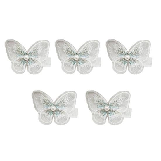 5 шт. женские заколки для волос 3D сетчатая пряжа бабочка декор легкие тканевые заколки для волос аксессуары для украшения волос