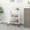 VidaXL 3-Tier Kitchen Trolley White 46x26x64 Cm Iron 336323
