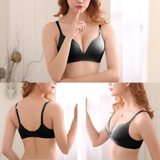 Student Girl Ultra-Thin Solid Color Push Up Bra Seamless Underwear Bralette