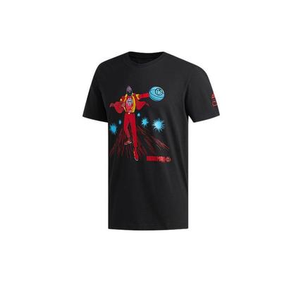 Мужская баскетбольная футболка с короткими рукавами Marvel Harden Edition Avengers, черные топы DU6717