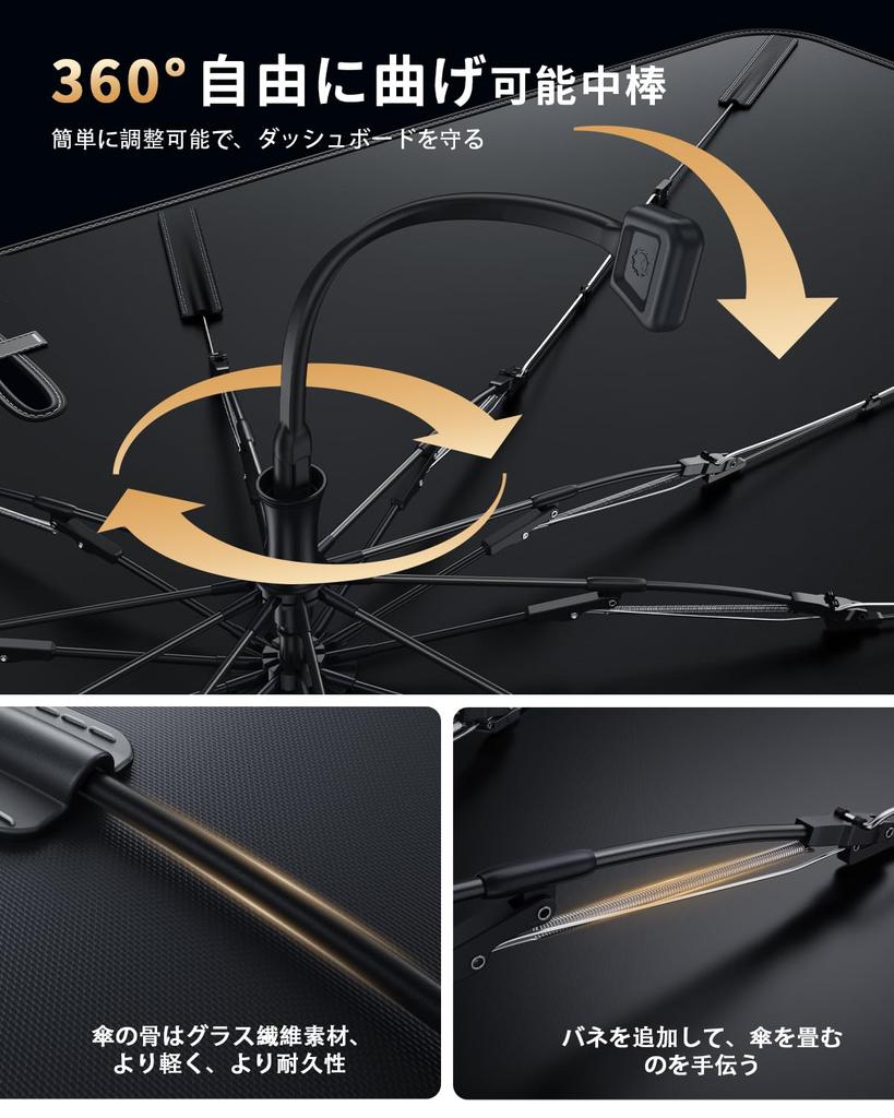 ECOZEN 2025 Umbrella Type Honda Vezel RV Sunshade for Windshield Windshield Sun Shade Blackout Thermal Protection UV Protection