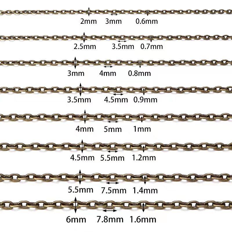 10Yards/Roll Iron Metal Chain Cross Chains Link Extended Chain For Jewelry Making Findings DIY Necklace Bracelet Chain Materials