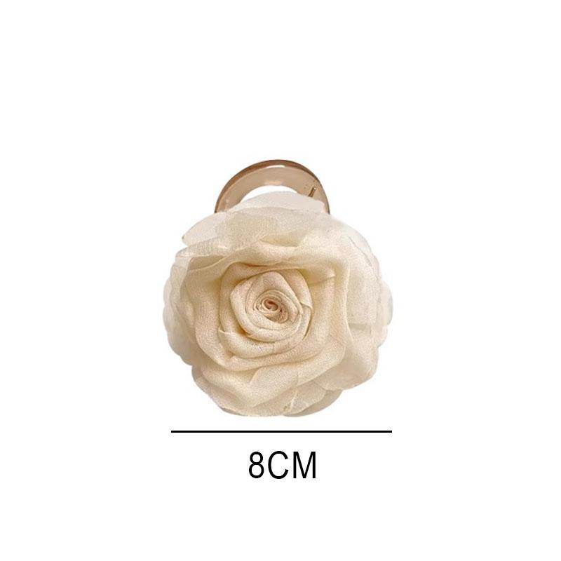 8 см Милый Тканевый Цветок Зажим Для Волос Коготь Милый Маленький Конский Хвост Заколки-Крабы Для Волос Девочки Заколки Для Волос Женщин Украшения Для Волос Аксессуары