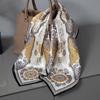 Three-dimensional Letter Printing New Small Square Scarf Accessories Silk Scarf Career Dress Neckerchief Versatile Silk Scarf