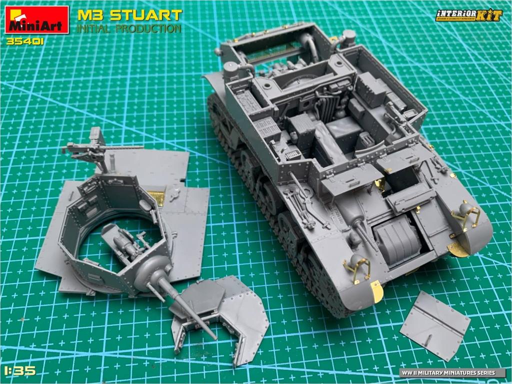 MiniArt Scale American M3 Stuart Initial Production Interior Kit Plastic Model Assembly Kit MA35401 1/35