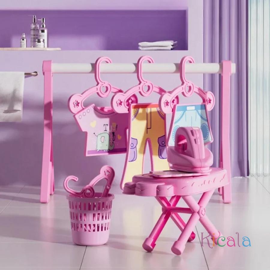 Детская игрушечная стиральная машина Игрушечный домик Мини-симуляция Электрические игрушки Вращающееся Кинетическое очищение Дошкольные игрушки для девочек