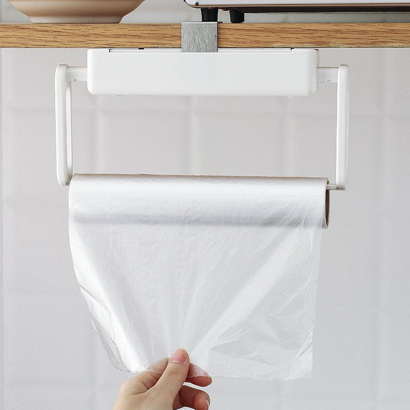 Телескопическая вешалка для бумажных полотенец KM - японский держатель-клипса для кухни и шкафа