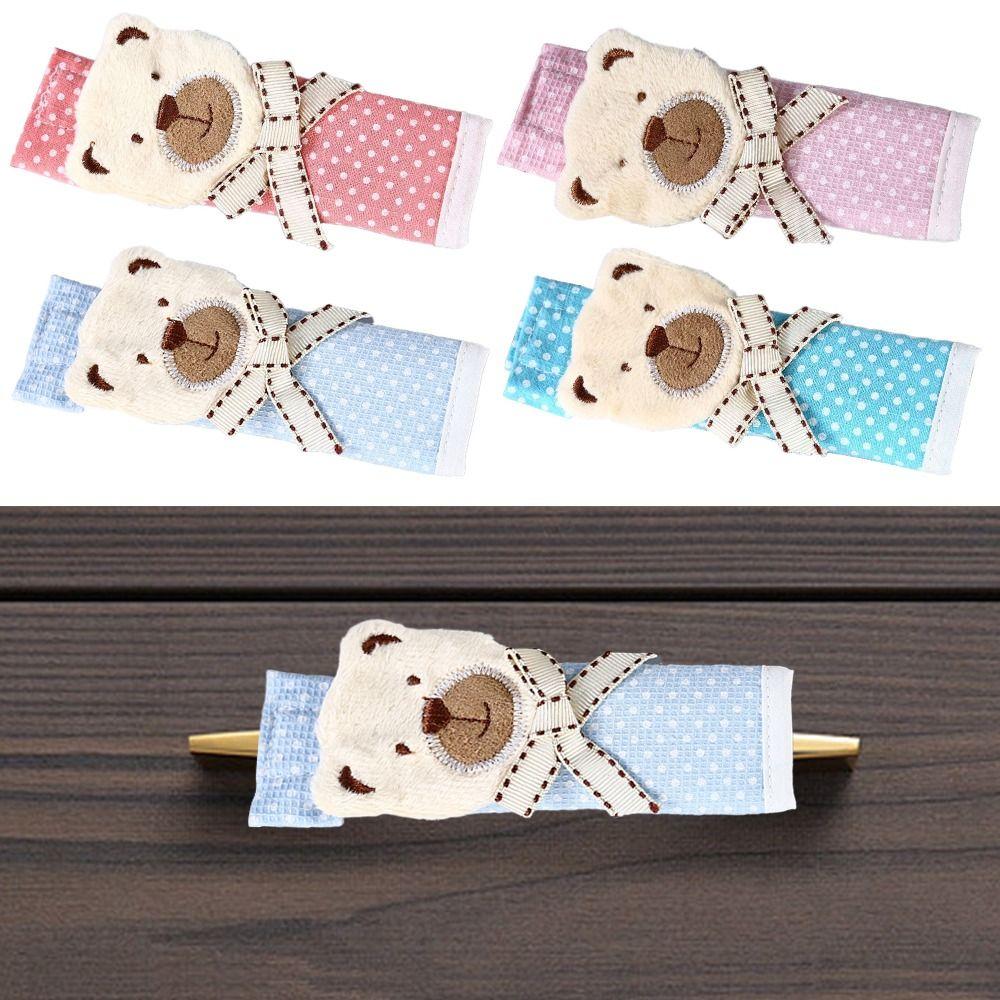 Soft Refrigerator Handle Covers Anti-Static Door Knob Gloves Easy to Use Handle Cover Bathroom