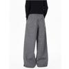 Classic Black White Plaid Button-Front Wide-Leg Straight Pants Men Women Lightweight Casual Trousers