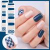 Nail Art Stickers Waterproof Hot Stamping Plaid Ins French Nail Stickers