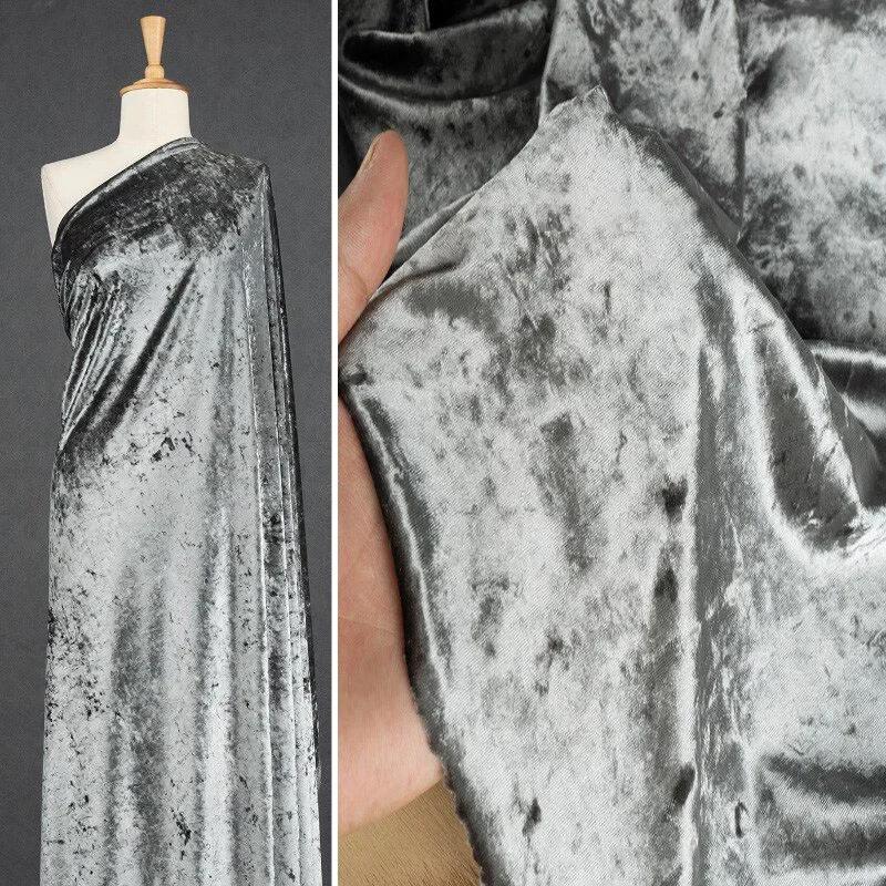 Solid Color Stretch Acetate Velvet Fabric Diamond Luster Cloth Soft Upholstery Textiles Diy Velour for Sofa Curtain Background